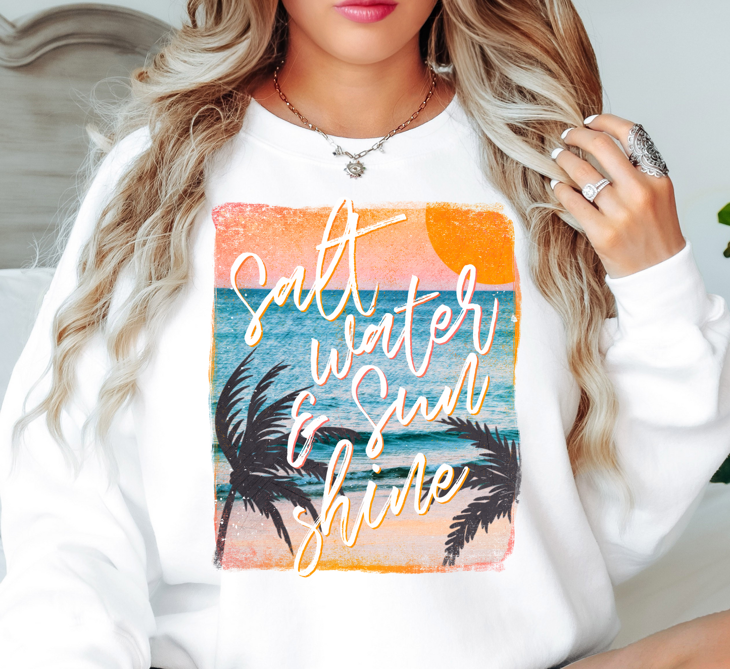 Saltwater and Sunshine Sweatshirt | Beach Breeze Collection | Unique Gifts for Family Friends