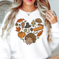 Thanksgiving Heart Doodles Sweatshirt | Harvest Joy Collection | Unique Gifts for Family Friends