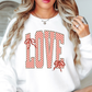 Retro Checkered Love Sweatshirt | XoXo Love Collection | Unique Gifts for Family Friends