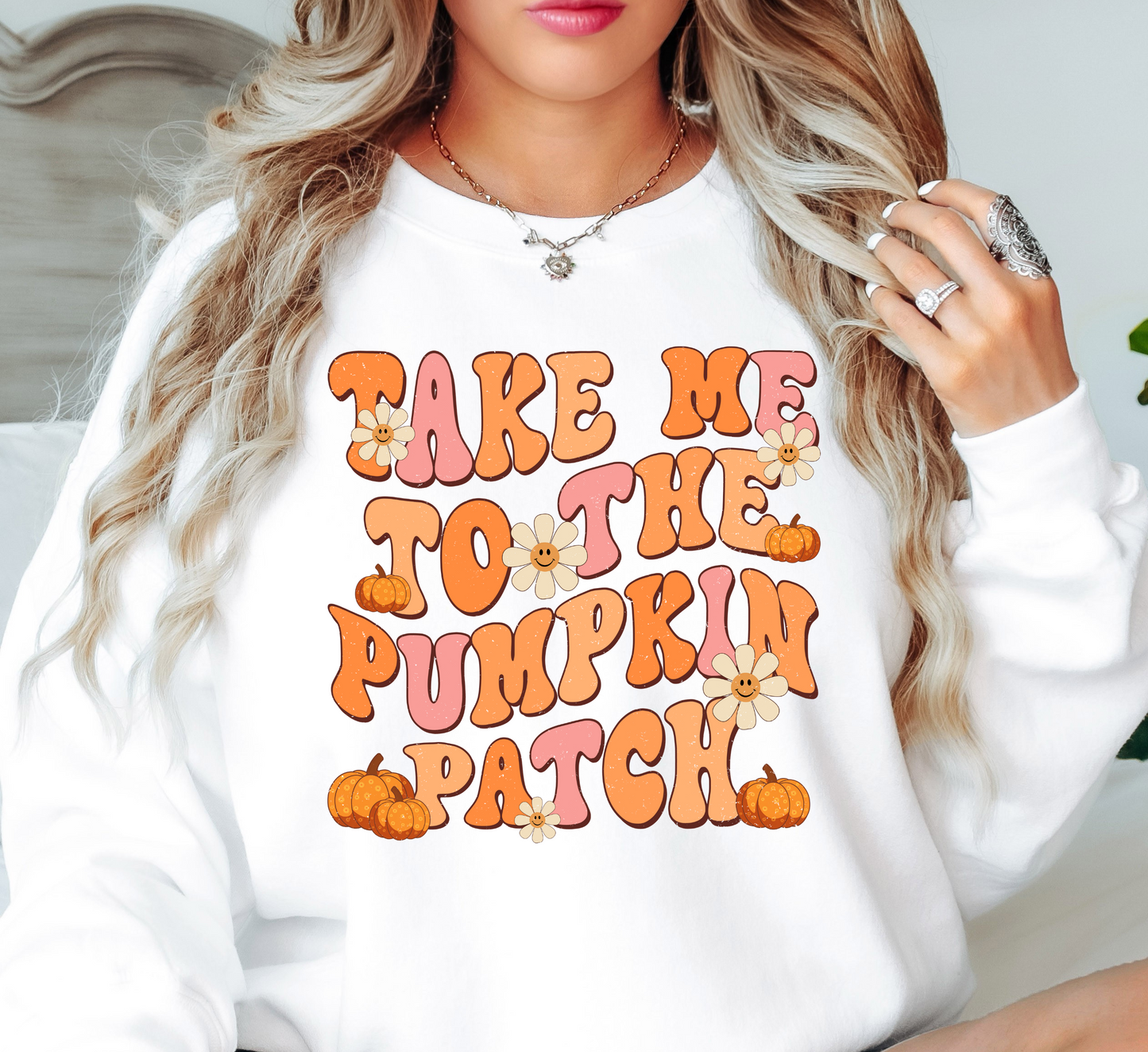 Take Me To The Pumpkin Patch Sweatshirt | Falling For You Collection | Unique Gifts for Family Friends