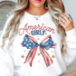 American Girly Sweatshirt | Stars and Stripes Collection | Unique Gifts for Family