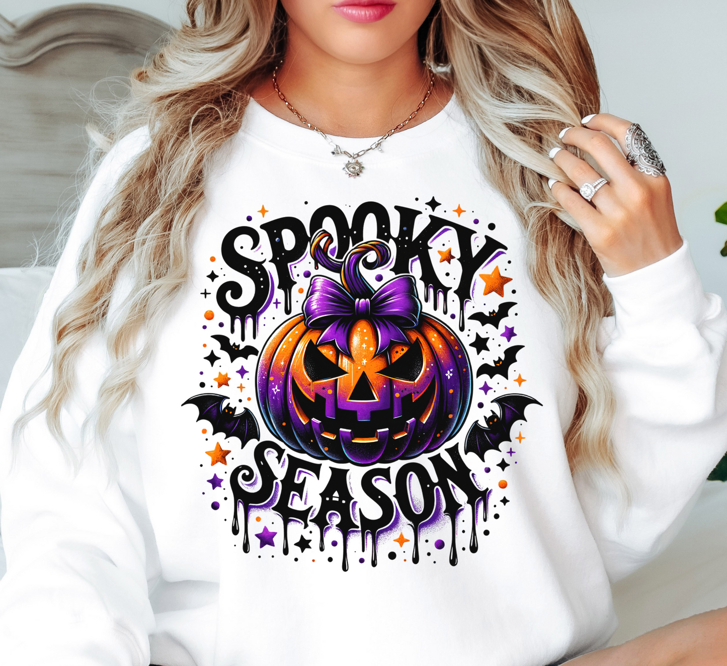 Spooky Season Sweatshirt | Boo-tiful Vibes Collection | Unique Gifts for Family Friends