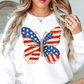 USA Butterfly Sweatshirt | Stars and Stripes Collection | Unique Gifts for Family and Friends