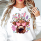 Highland Cow Bunny Sweatshirt | Hoppin' Into Spring Collection | Unique Gifts for Family Friends