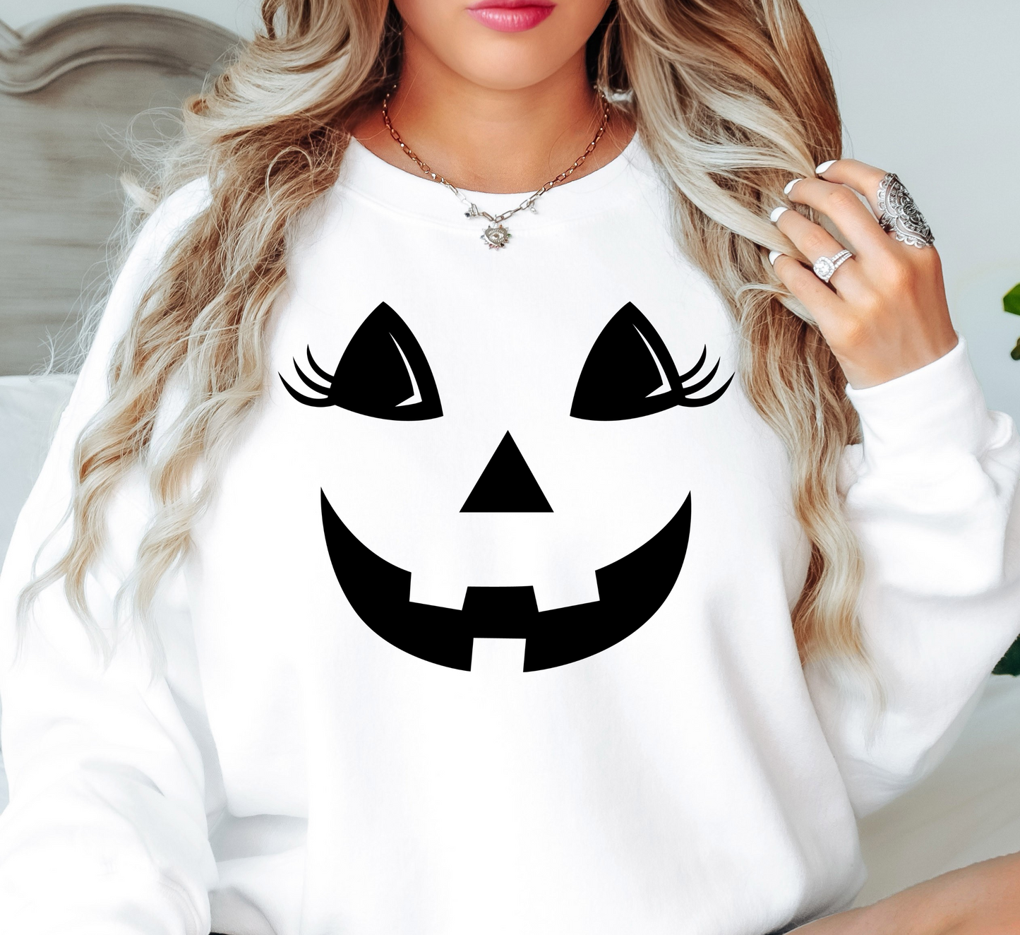 Cutie Jack O' Lantern Sweatshirt | Boo-tiful Vibes Collection | Unique Gifts for Family Friends