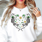 Dancing Skeleton Heart Sweatshirt | Feeling Lucky Collection | Unique Gifts for Family Friends