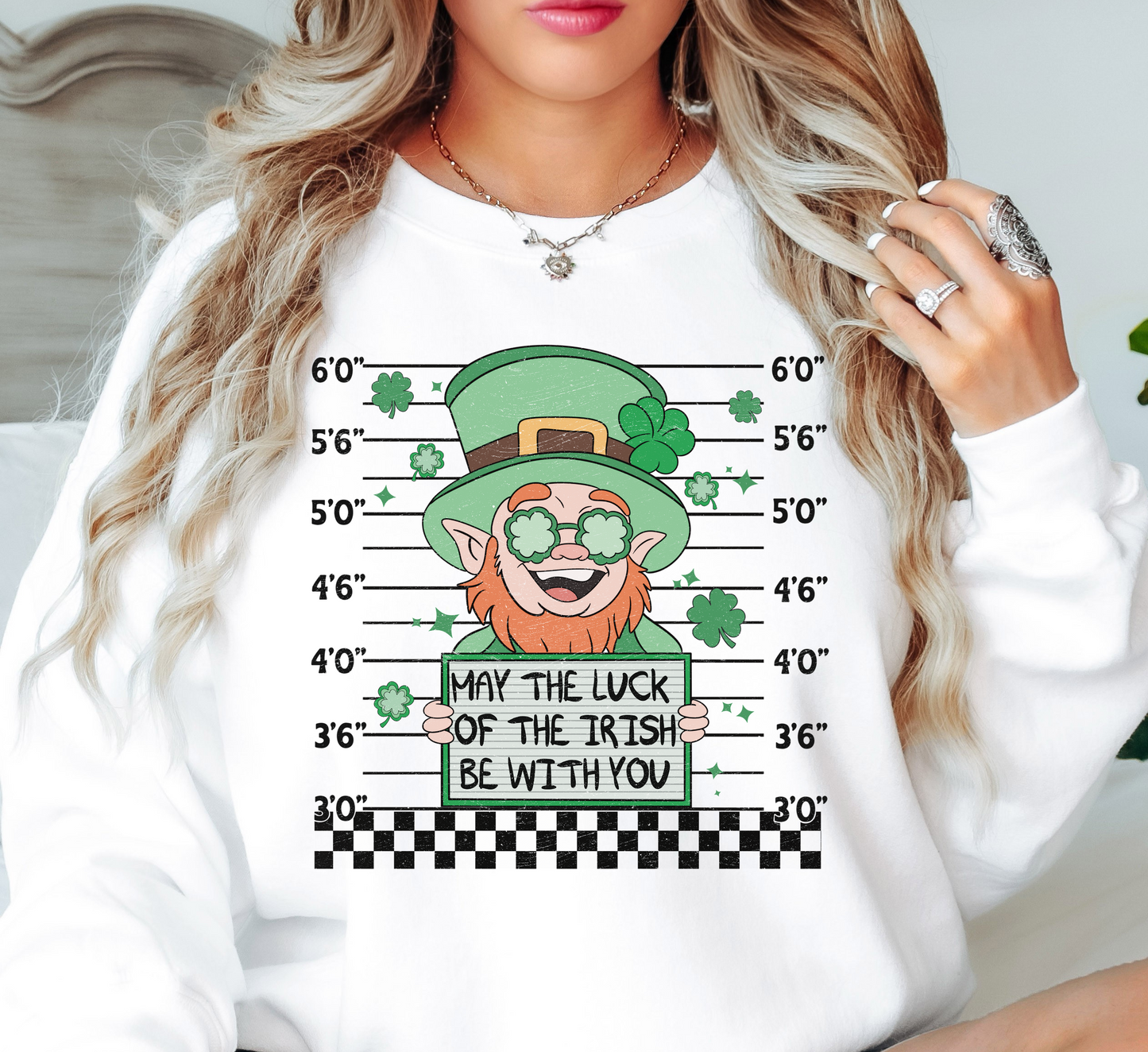 Leprechaun Mugshot Sweatshirt | Feeling Lucky Collection | Unique Gifts for Family Friends