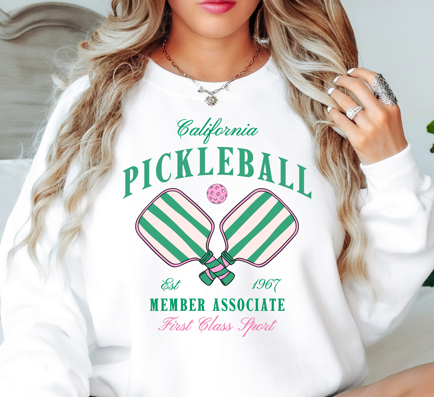 Cali Pickleball Sweatshirt | Groovy Vibes Collection | Unique Gifts for Family and Friends
