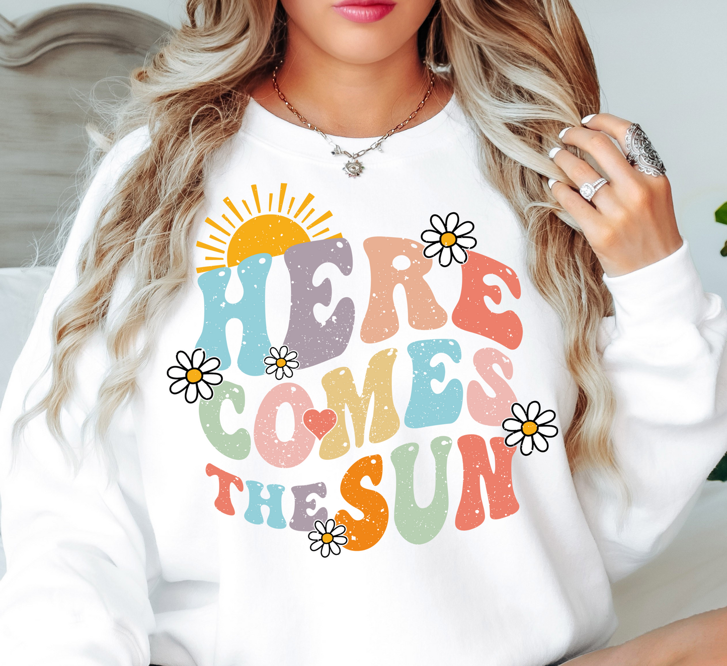 Here Comes The Sun Sweatshirt | Spring Fling Collection | Unique Gifts for Family Friends