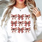 Coquette Bows Red Tan Sweatshirt | XoXo Love Collection | Unique Gifts for Family Friends