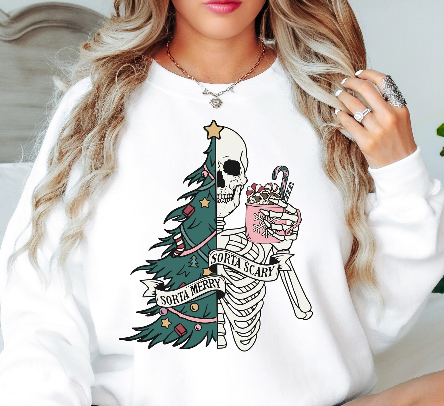 Sorta Merry Sorta Scary Sweatshirt | Tis The Season Collection | Unique Gifts for Family Friends