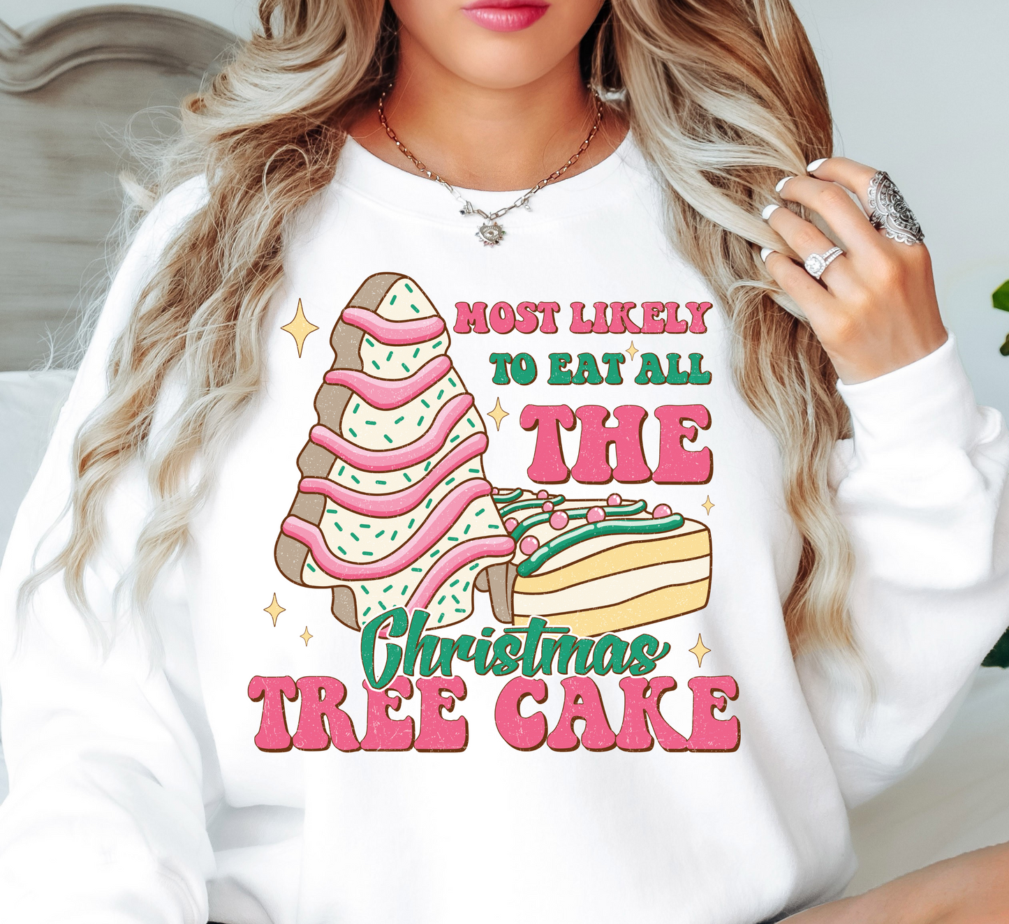 Christmas Tree Cake Sweatshirt | Tis The Season Collection | Unique Gifts for Family Friends