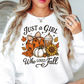Just A Girl Who Loves Fall Sweatshirt | Falling For You Collection | Unique Gifts for Family Friends
