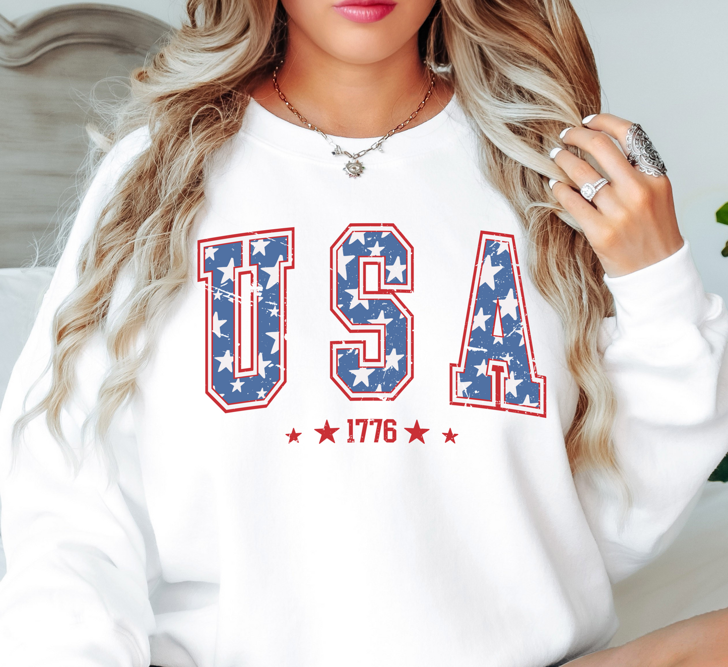 USA 1776 Sweatshirt | Stars and Stripes Collection | Unique Gifts for Family