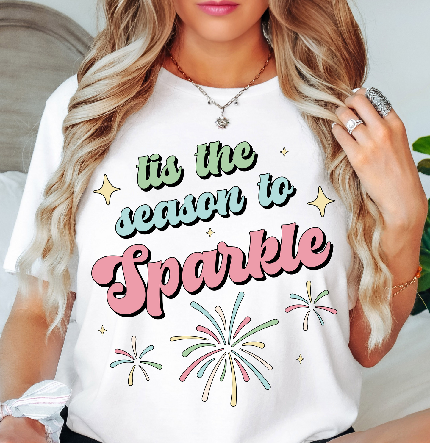 Tis The Season To Sparkle (Fireworks) Tee | New Year Magic Collection | Unisex Pre-Shrunk T-Shirt