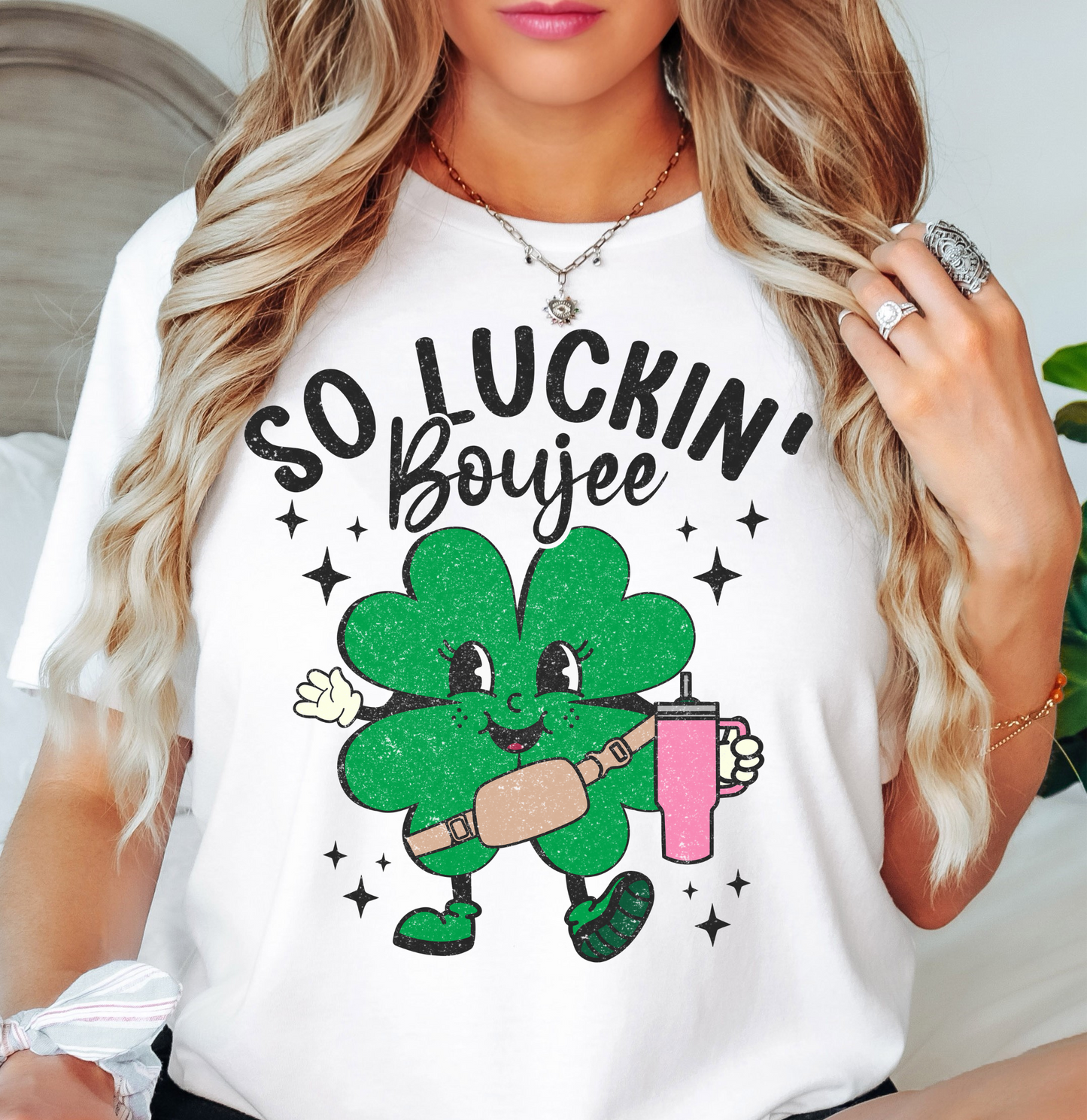 So Luckin' Boujee Tee | Feeling Lucky Collection | Unisex Pre-Shrunk T-Shirt