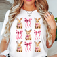 Coquette Bow and Bunnies Tee | Hoppin' Into Spring Collection | Unisex Pre-Shrunk T-Shirt