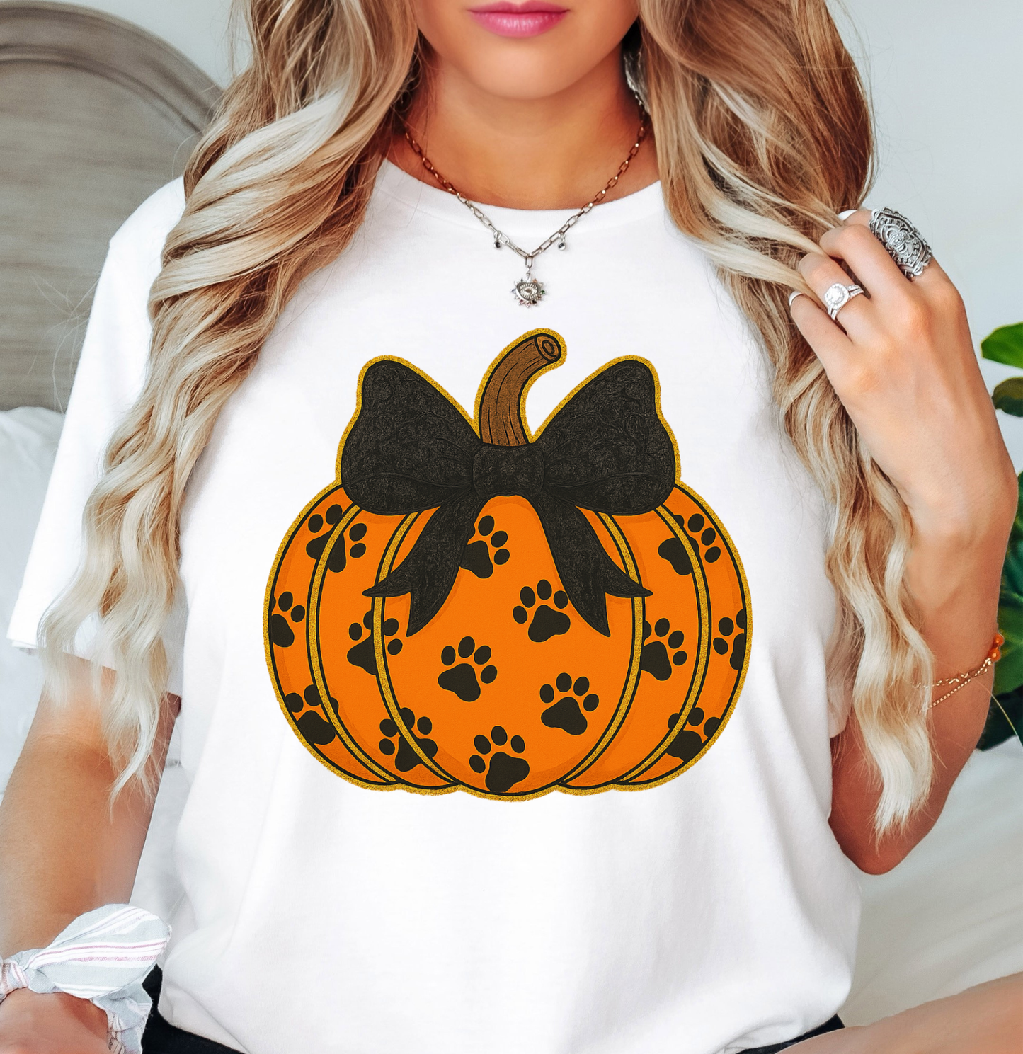 Pumpkin Filled Paws Tee | Pawsitive Vibes Collection | Unisex Pre-Shrunk T-Shirt