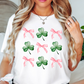 Coquette Bow and Clovers Tee | Feeling Lucky Collection | Unisex Pre-Shrunk T-Shirt
