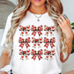 Coquette Bows Red Tan Tee | XoXo Love Collection | Unisex Pre-Shrunk T-Shirt