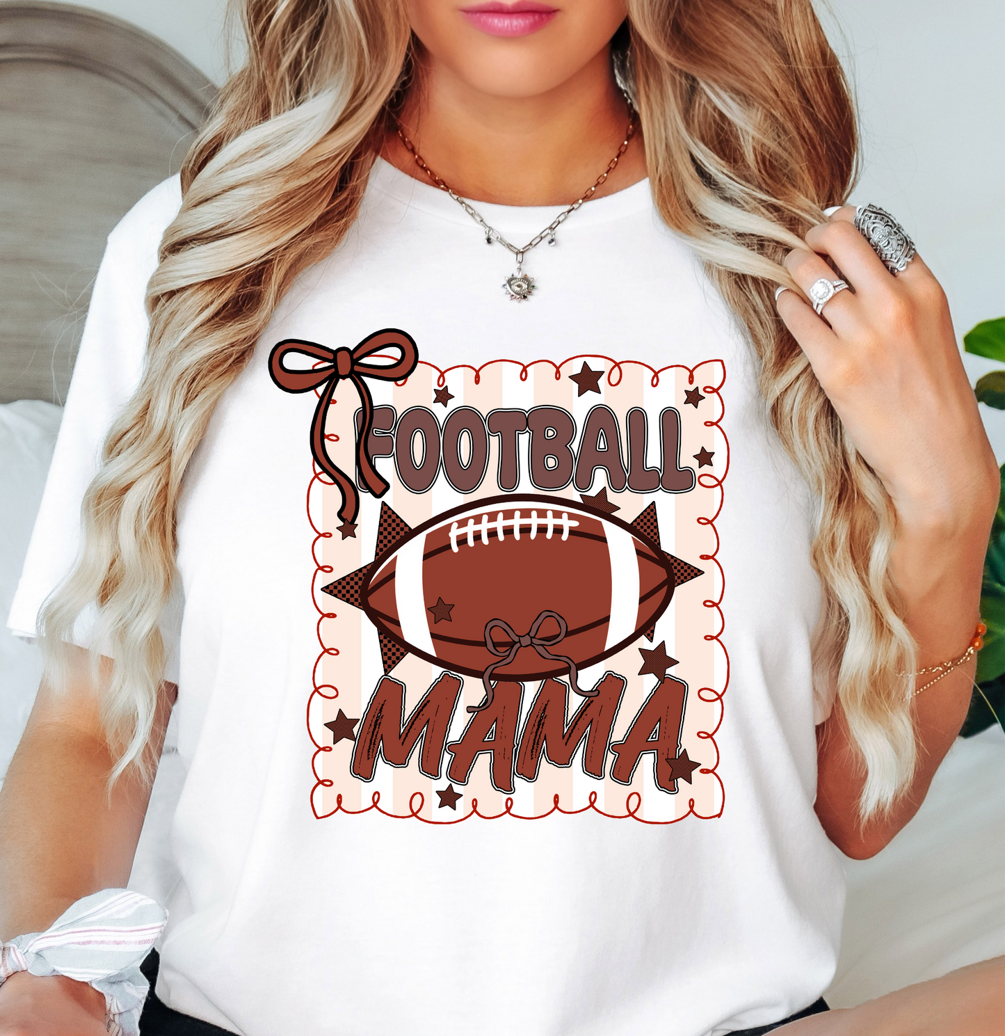 Football Stamp Mama Tee | Mama Mode Activated Collection | Unisex Pre-Shrunk T-Shirt