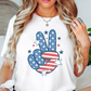 USA Peace Hand Tee | Stars and Stripes Collection | Unisex Pre-Shrunk T-Shirt
