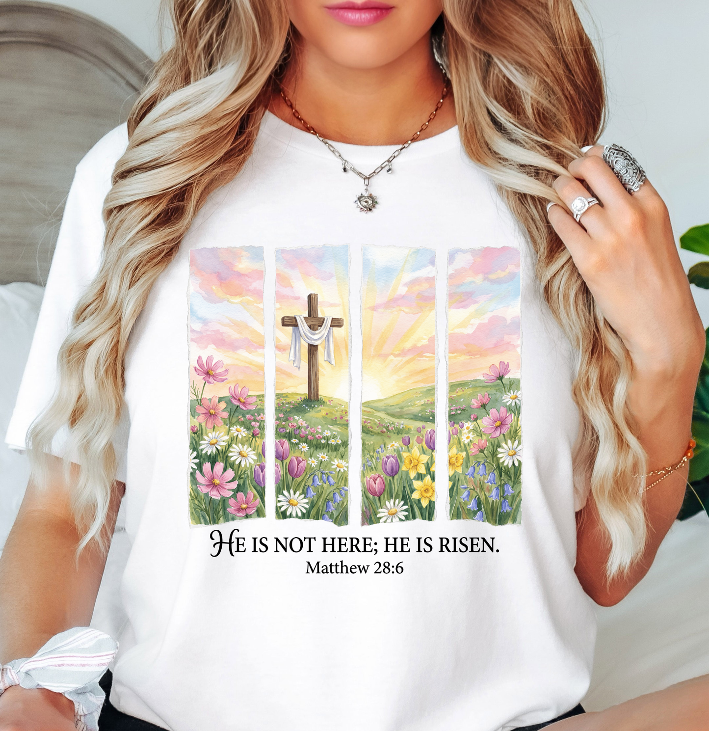 He Is Risen (Matthew) Florals Tee | Walk By Faith Collection | Unisex Pre-Shrunk T-Shirt