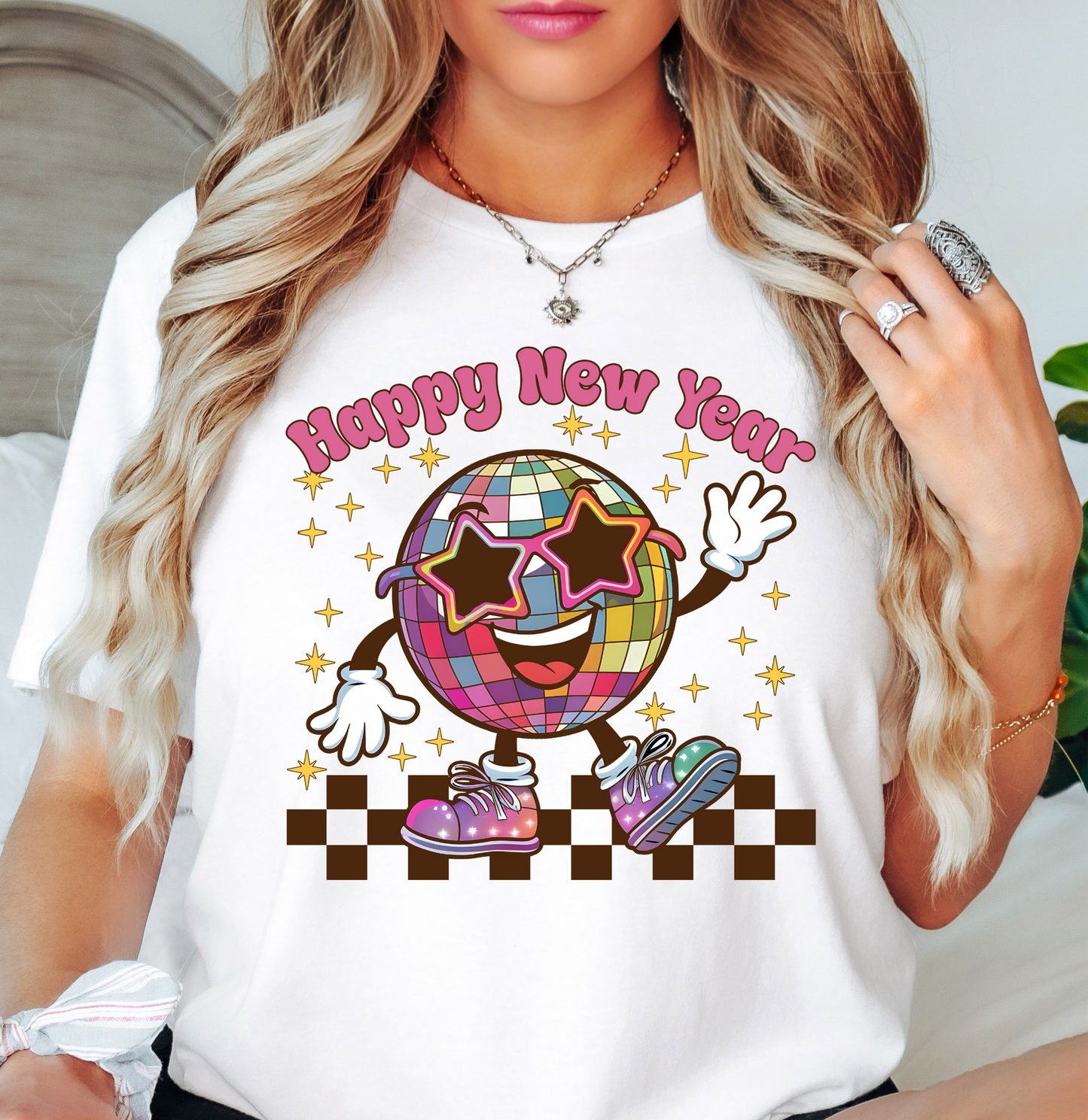 Retro Happy New Year Tee | New Year Magic Collection | Unisex Pre-Shrunk T-Shirt