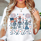 Patriotic Skeletons Tee | Stars and Stripes Collection | Unisex Pre-Shrunk T-Shirt