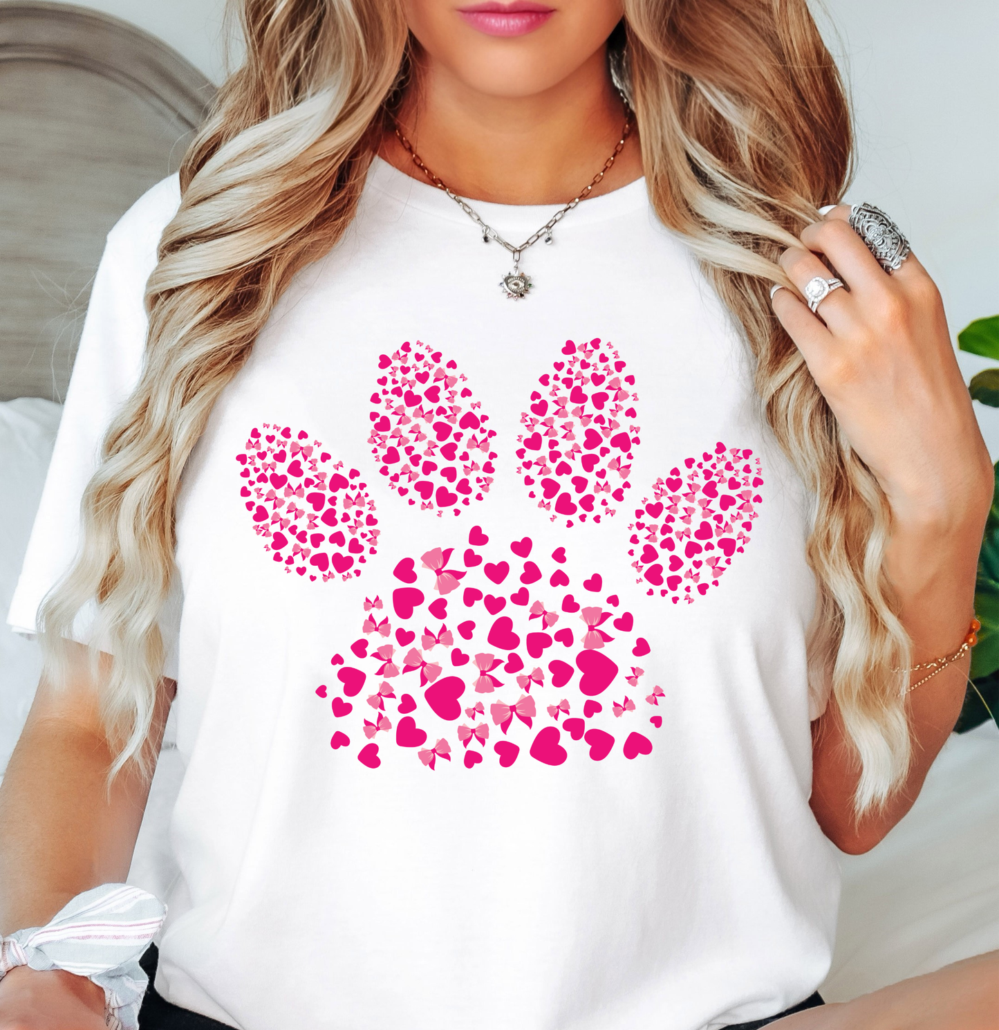 Pink Pet Paw Tee | Pawsitive Vibes Collection | Unisex Pre-Shrunk T-Shirt