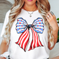 USA Coquette Bow Tee | Stars and Stripes Collection | Unisex Pre-Shrunk T-Shirt