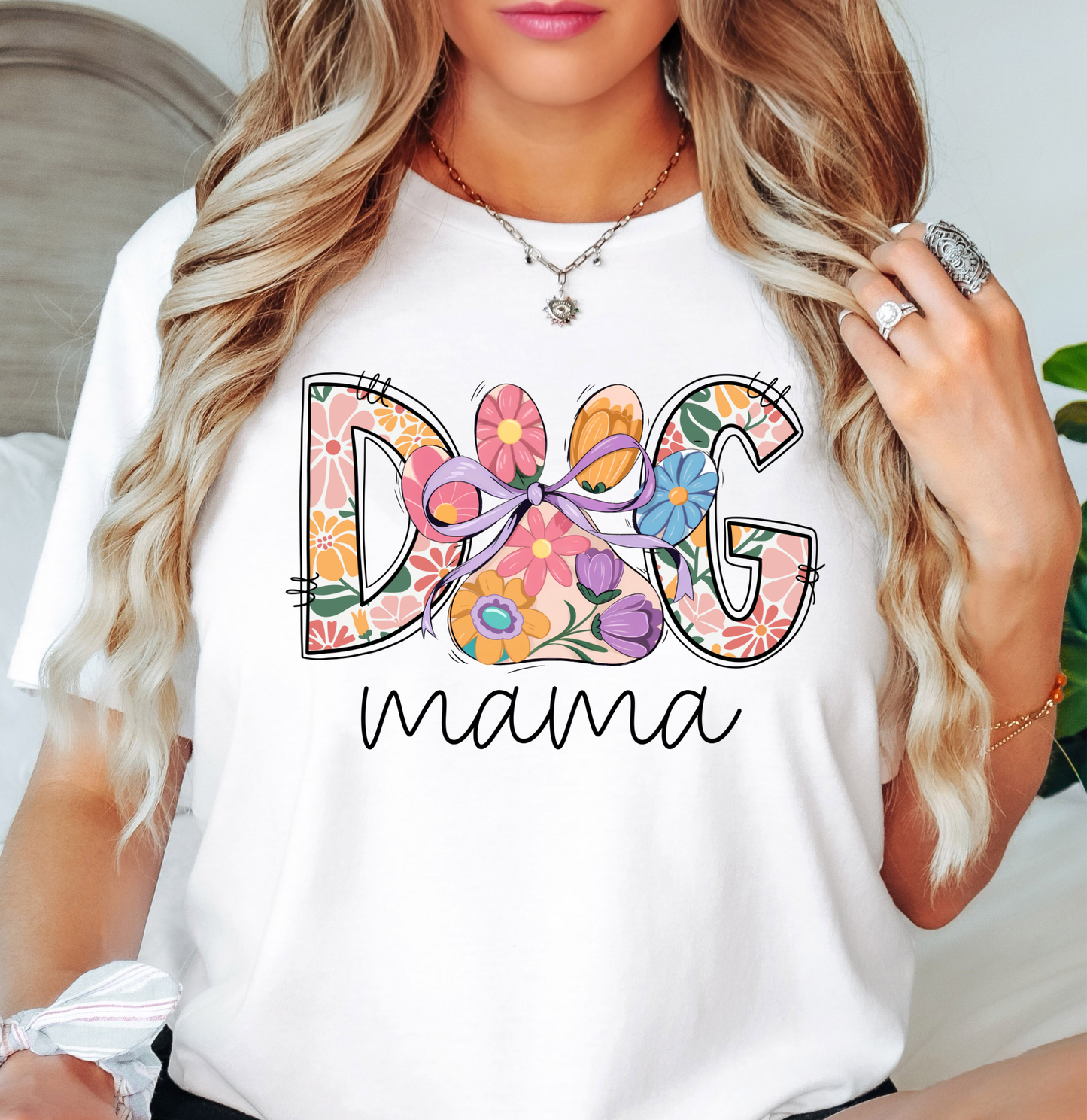 Colorful Dog Mama Tee | Pawsitive Vibes Collection | Unisex Pre-Shrunk T-Shirt