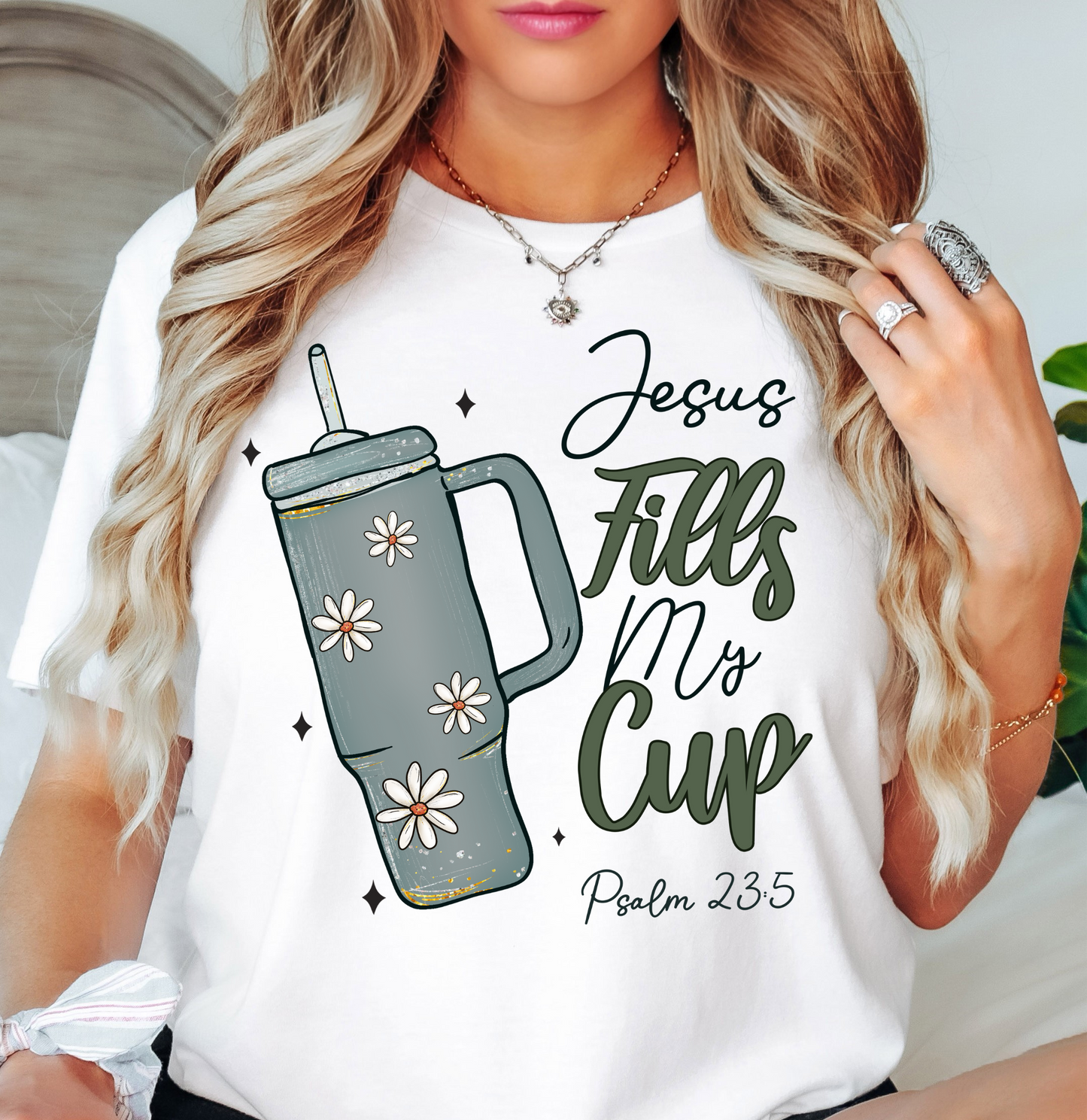 Jesus Fills My Cup Tee | Walk By Faith Collection | Unisex Pre-Shrunk T-Shirt