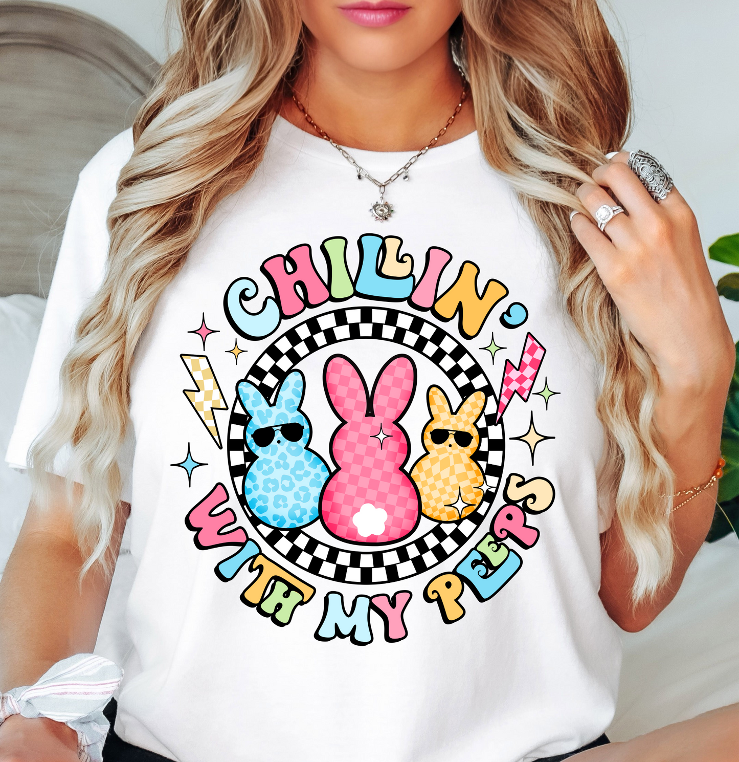 Chillin With My Peeps Tee | Hoppin' Into Spring Collection | Unisex Pre-Shrunk T-Shirt