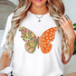 Two Tone Floral Butterfly Tee | Spring Fling Collection | Unisex Pre-Shrunk T-Shirt