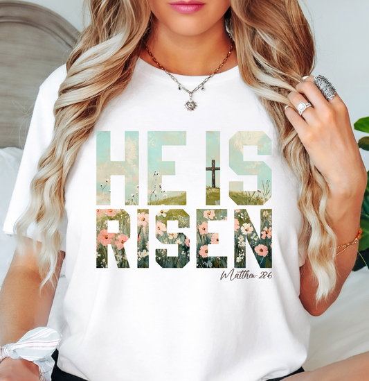 He Is Risen (Matthew) Tee | Walk By Faith Collection | Unisex Pre-Shrunk T-Shirt