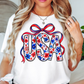 Floral Coquette USA Tee | Stars and Stripes Collection | Unisex Pre-Shrunk T-Shirt