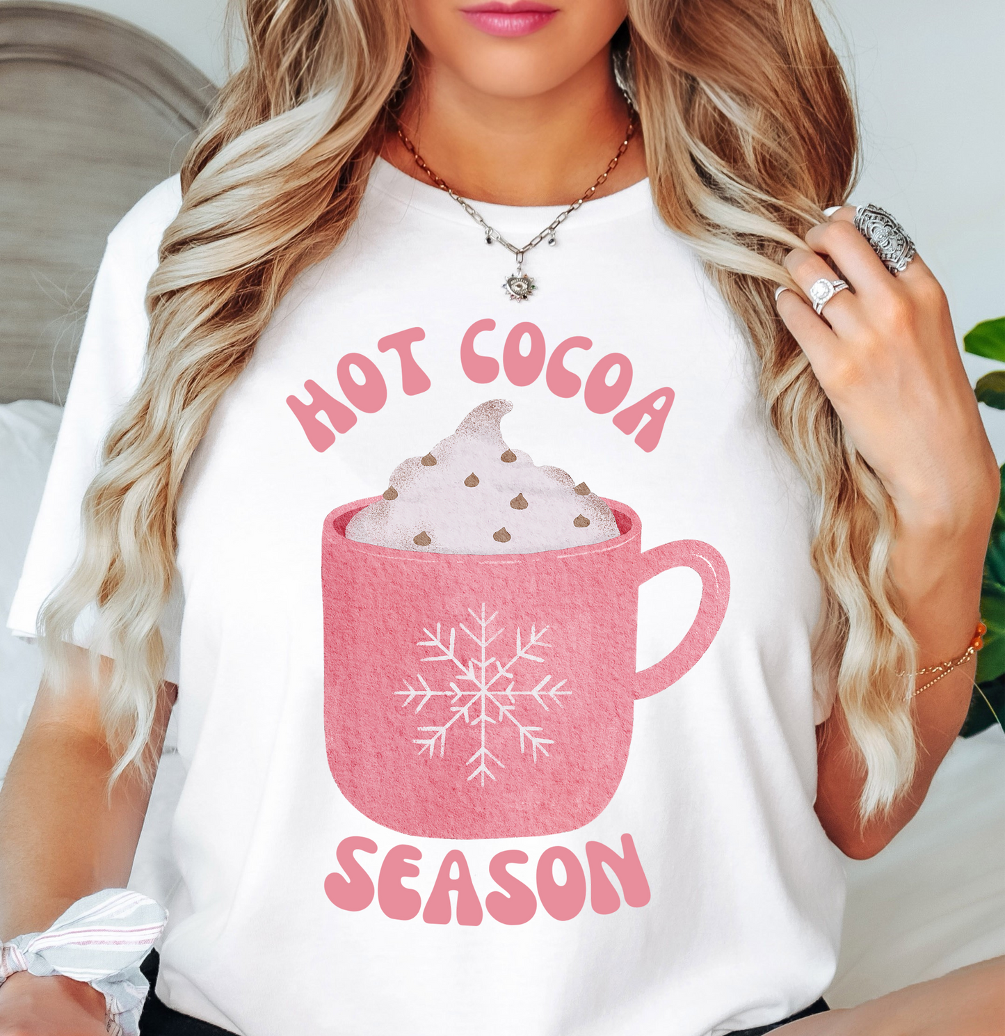 Hot Cocoa Season Tee | Frosty Chic Collection | Unisex Pre-Shrunk T-Shirt