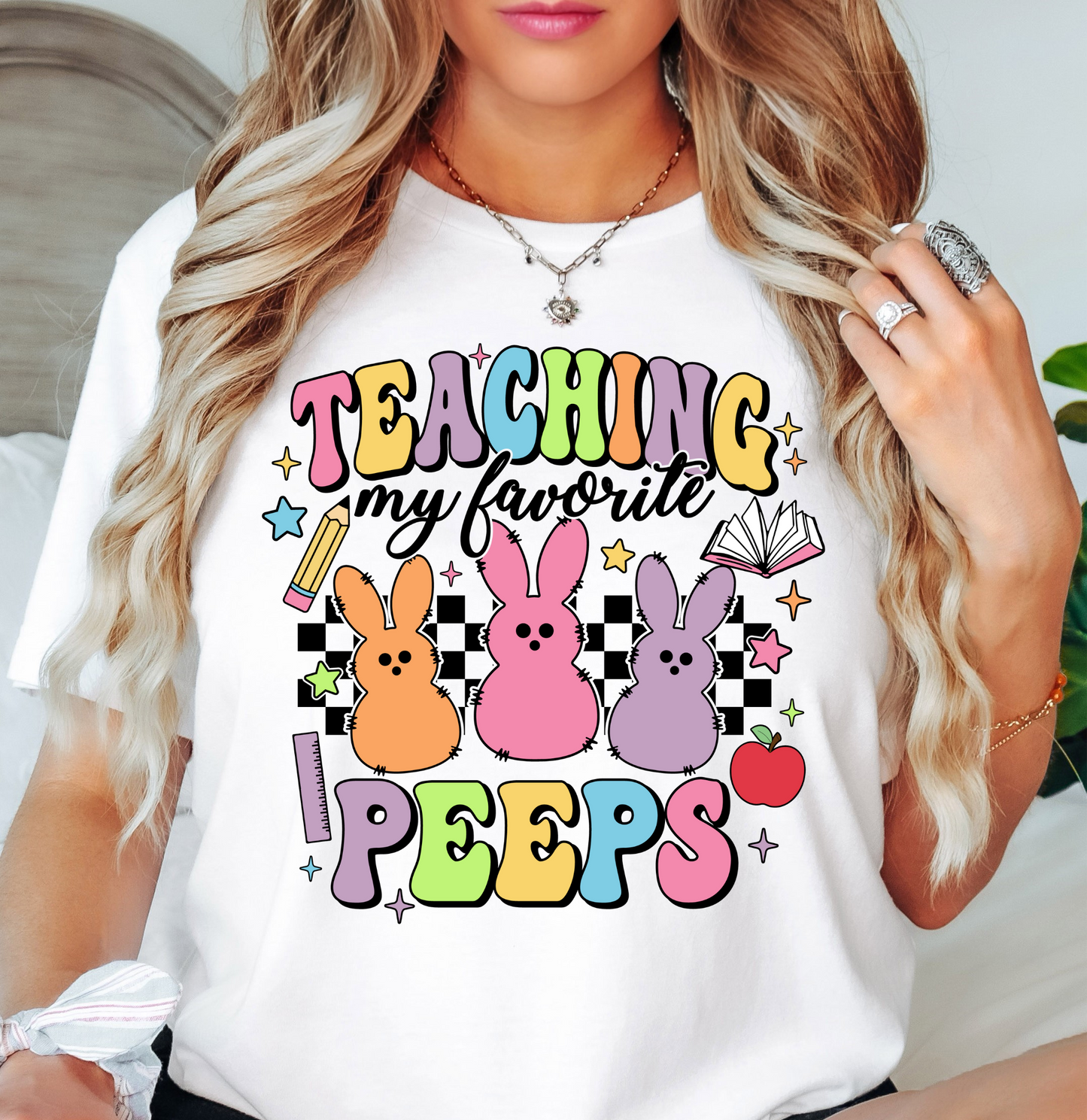 Teaching My Peeps Tee | Hoppin' Into Spring Collection | Unisex Pre-Shrunk T-Shirt