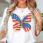 USA Butterfly Tee | Stars and Stripes Collection | Unisex Pre-Shrunk T-Shirt