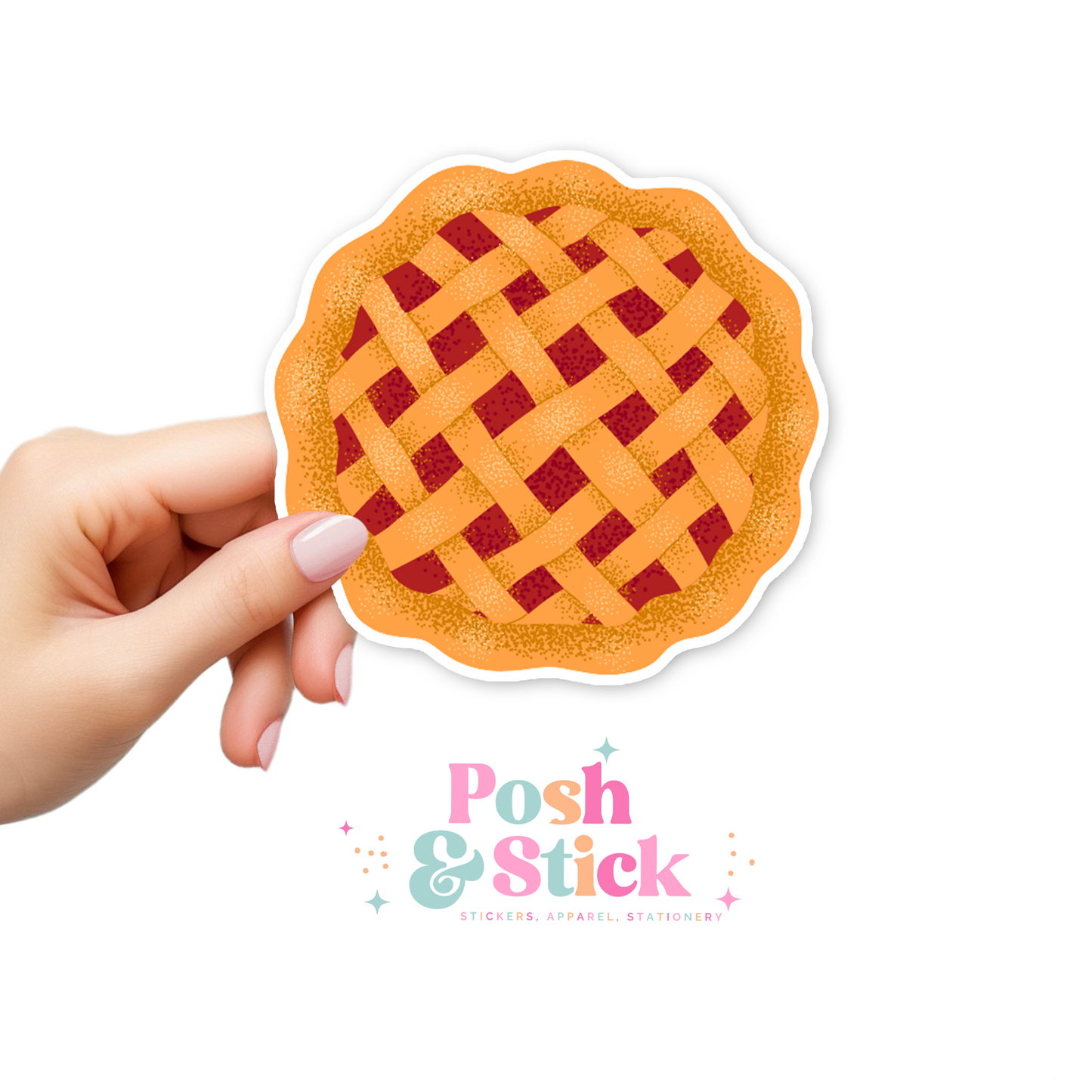 Tasty Pie | Harvest Joy Clear Vinyl Stickers | Unique Gifts For Family Friends